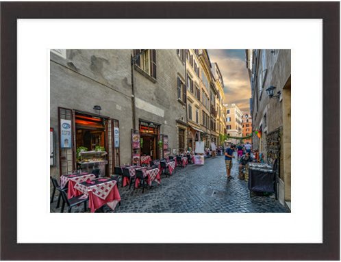 Rome Local Street Cafe Framed Print